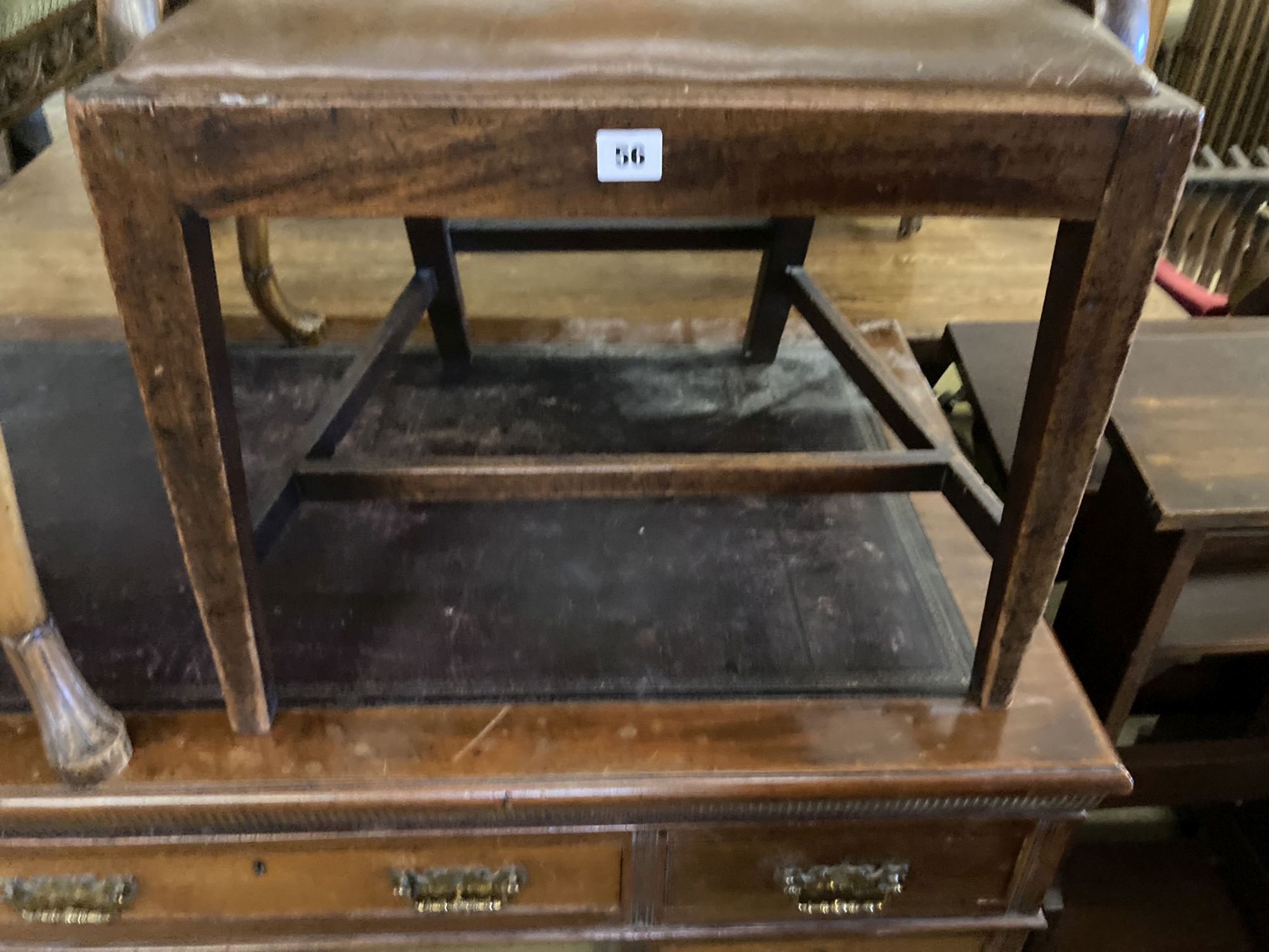 A George III mahogany elbow chair